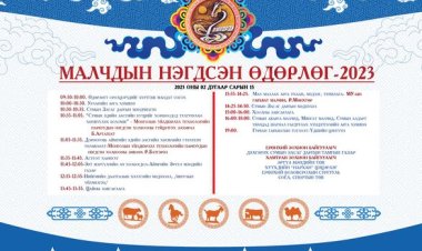 МАЛЧДЫН НЭГДСЭН ӨДӨРЛӨГ ЗОХИОН БАЙГУУЛАГДАНА.